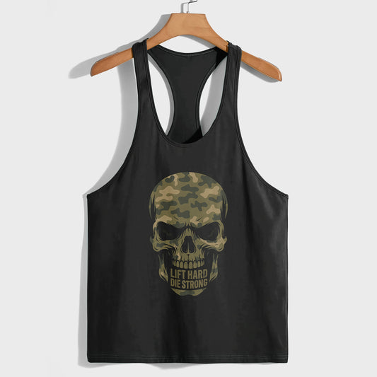 Skull 3D Racerback Tank Top- TT02760