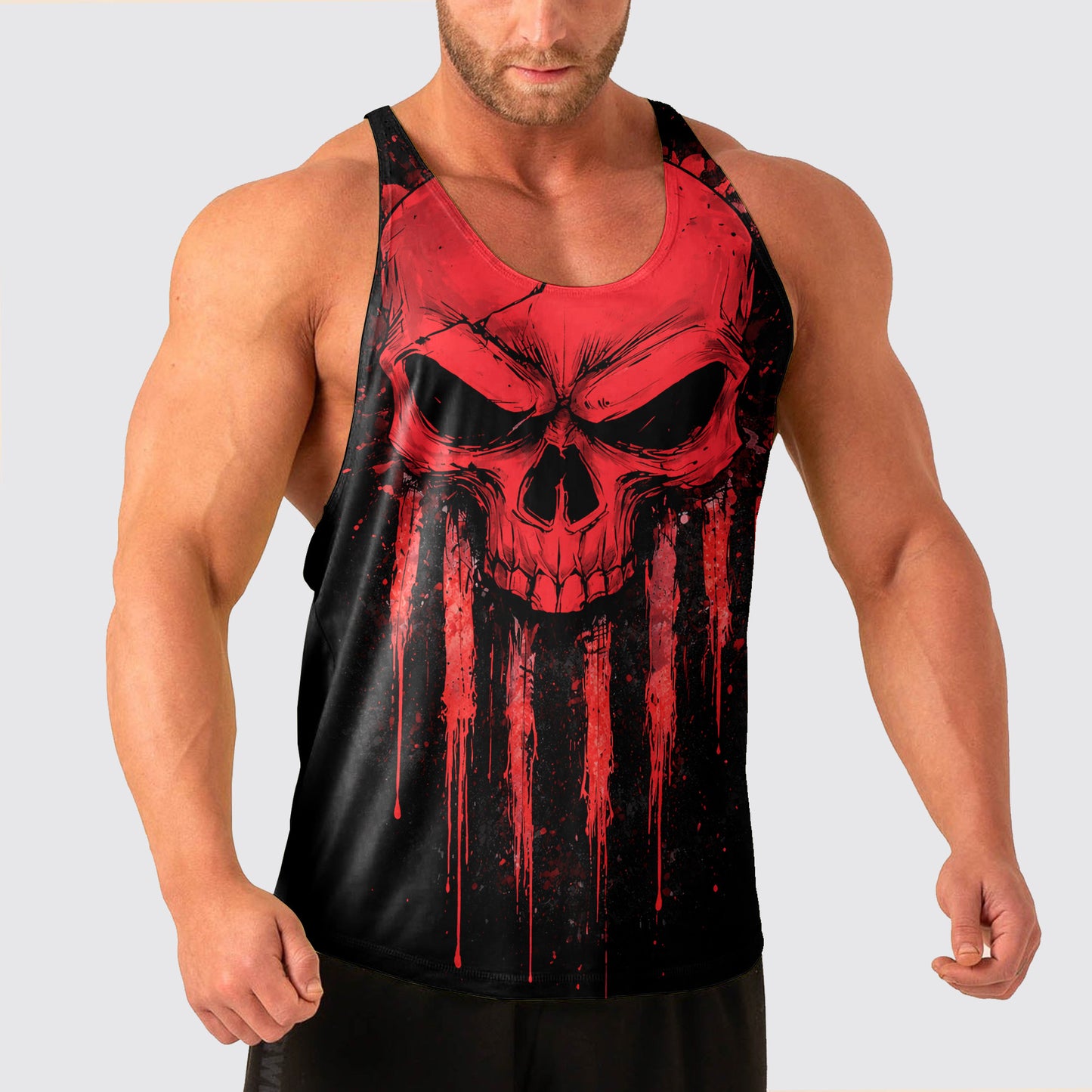 Skull Power Training Tank Top for Men- TT02909