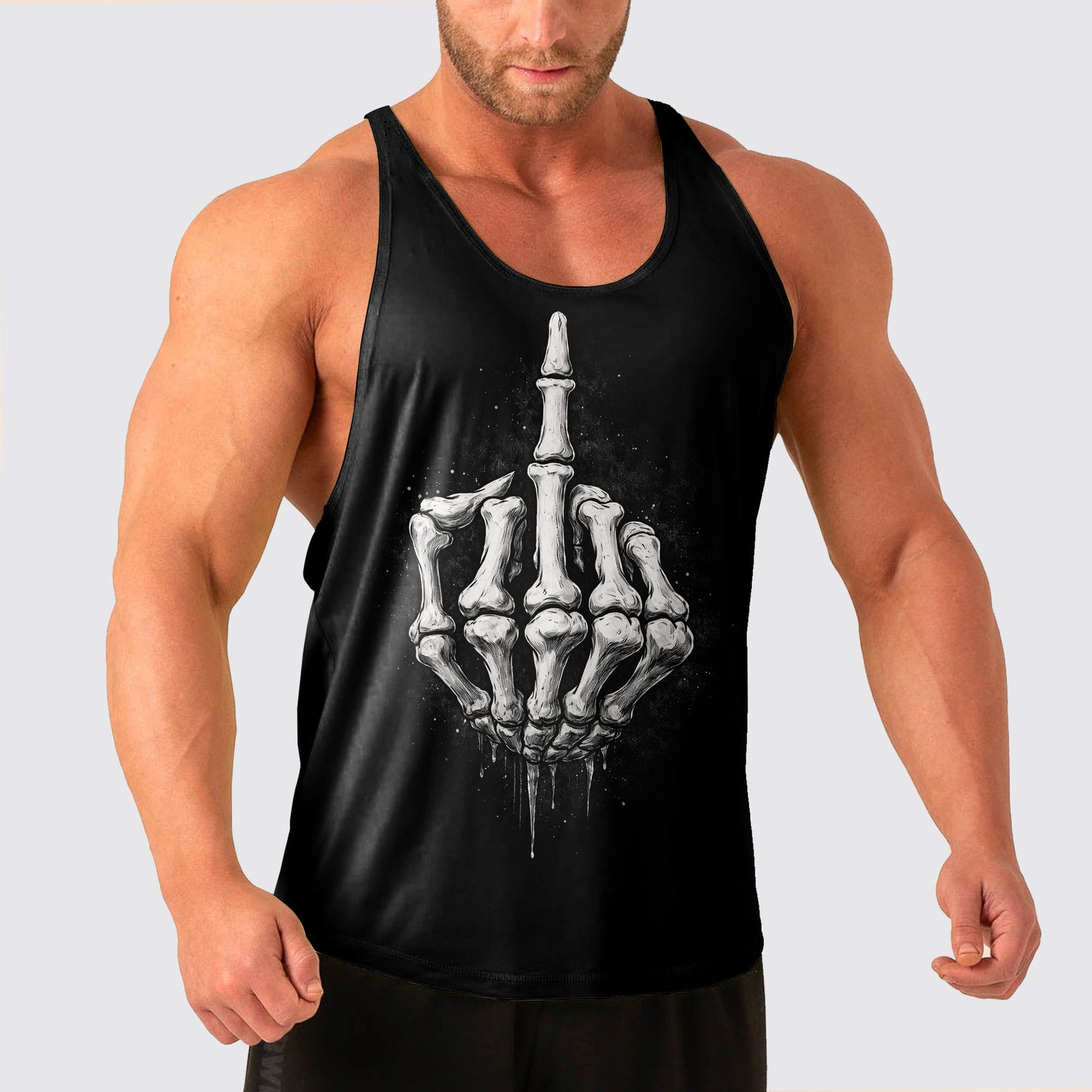 Skull Power Training Tank Top for Men- TT02911