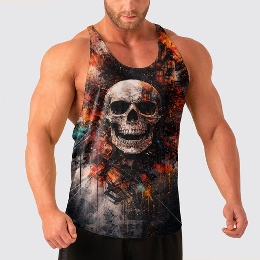 Skull Power Training Tank Top for Men- TT02913