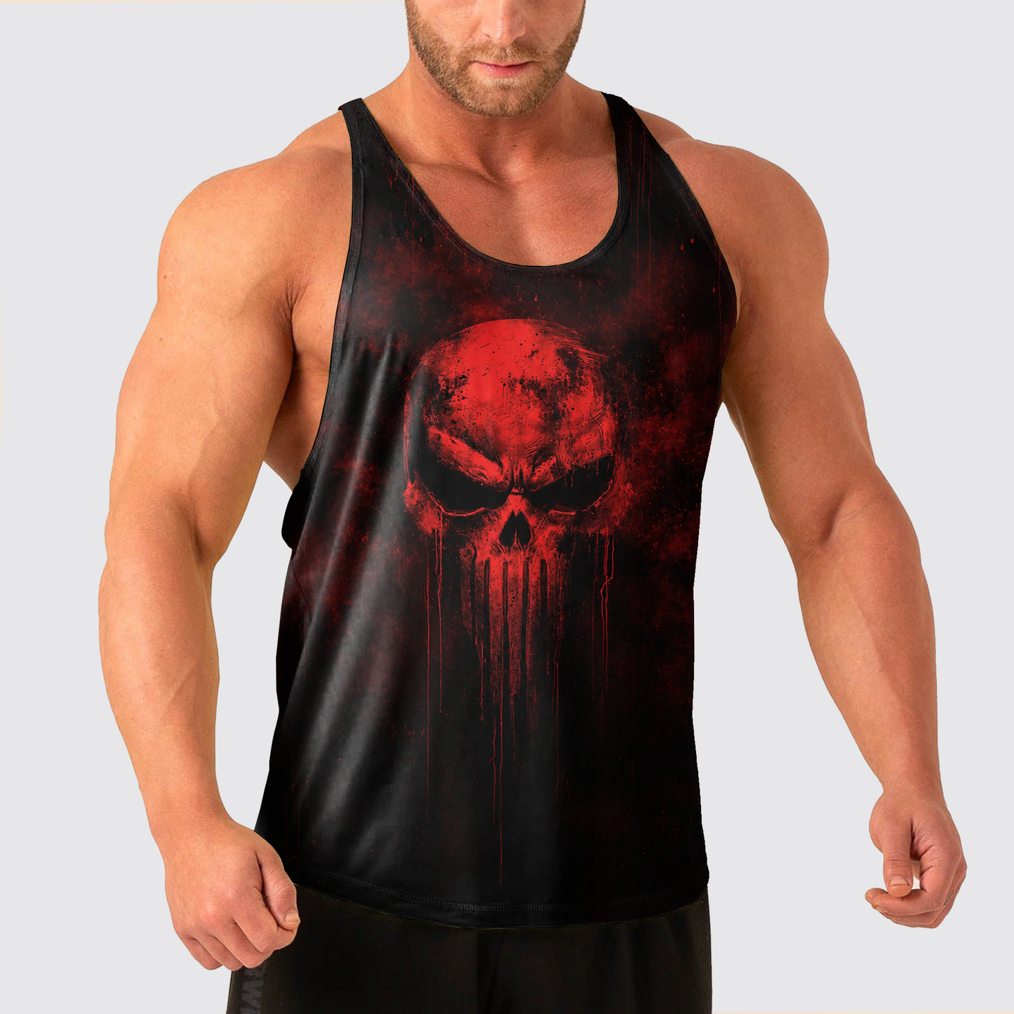 Skull Power Training Tank Top for Men- TT02994