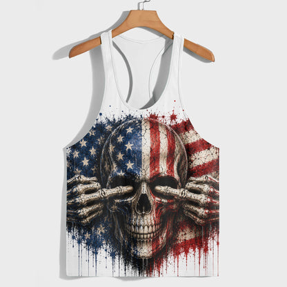 Skull 3D Racerback Tank Top- TT03009