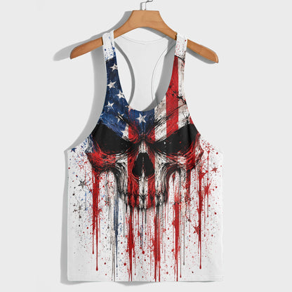 Skull 3D Racerback Tank Top- TT03060