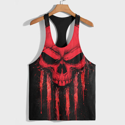 Skull 3D Racerback Tank Top- TT03061