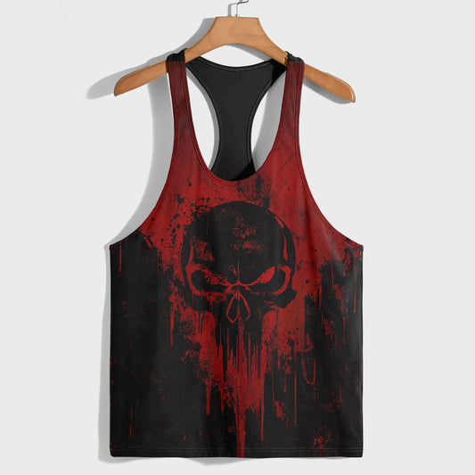 Skull 3D Racerback Tank Top- TT03152