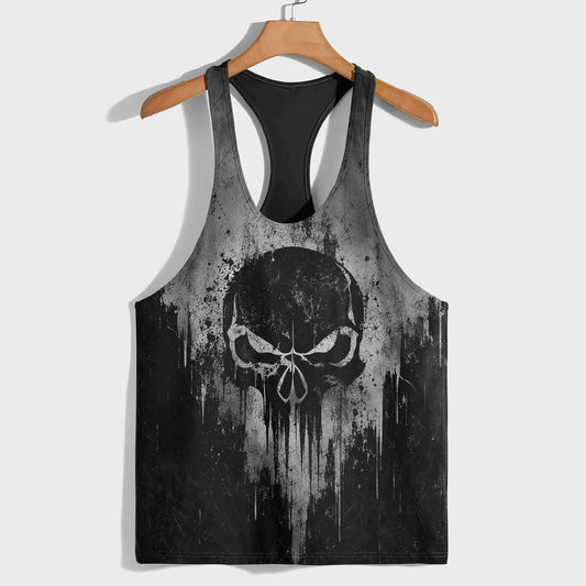 Skull 3D Racerback Tank Top- TT03153