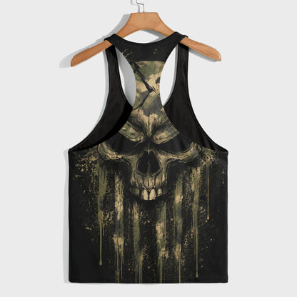 Skull 3D Racerback Tank Top- TT03156
