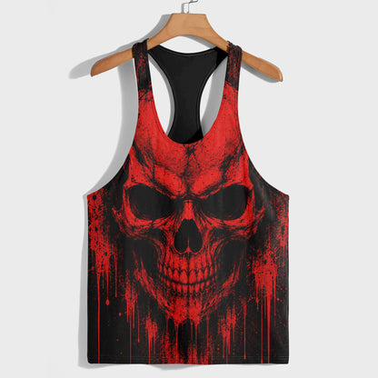 Skull 3D Racerback Tank Top- TT03174