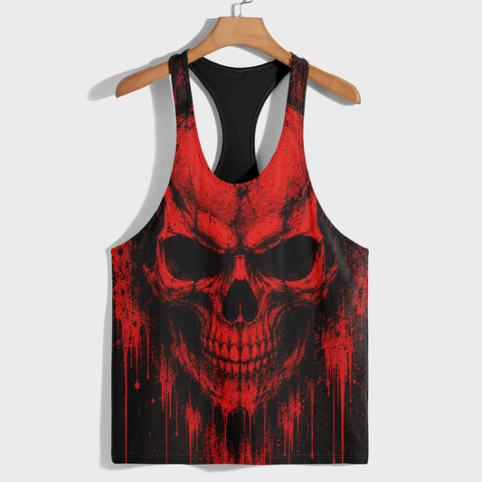 Skull 3D Racerback Tank Top- TT03174