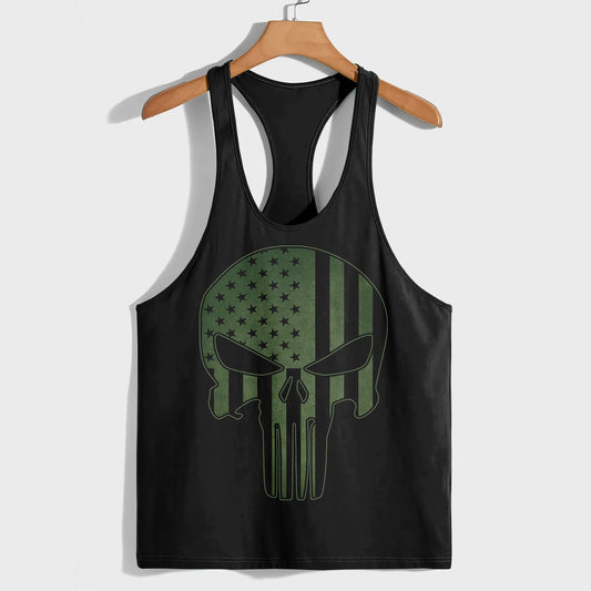 Skull 3D Racerback Tank Top- TT03183