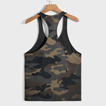 Camo Racerback Tank Top – Tactical Strength for Bodybuilders- TT03197