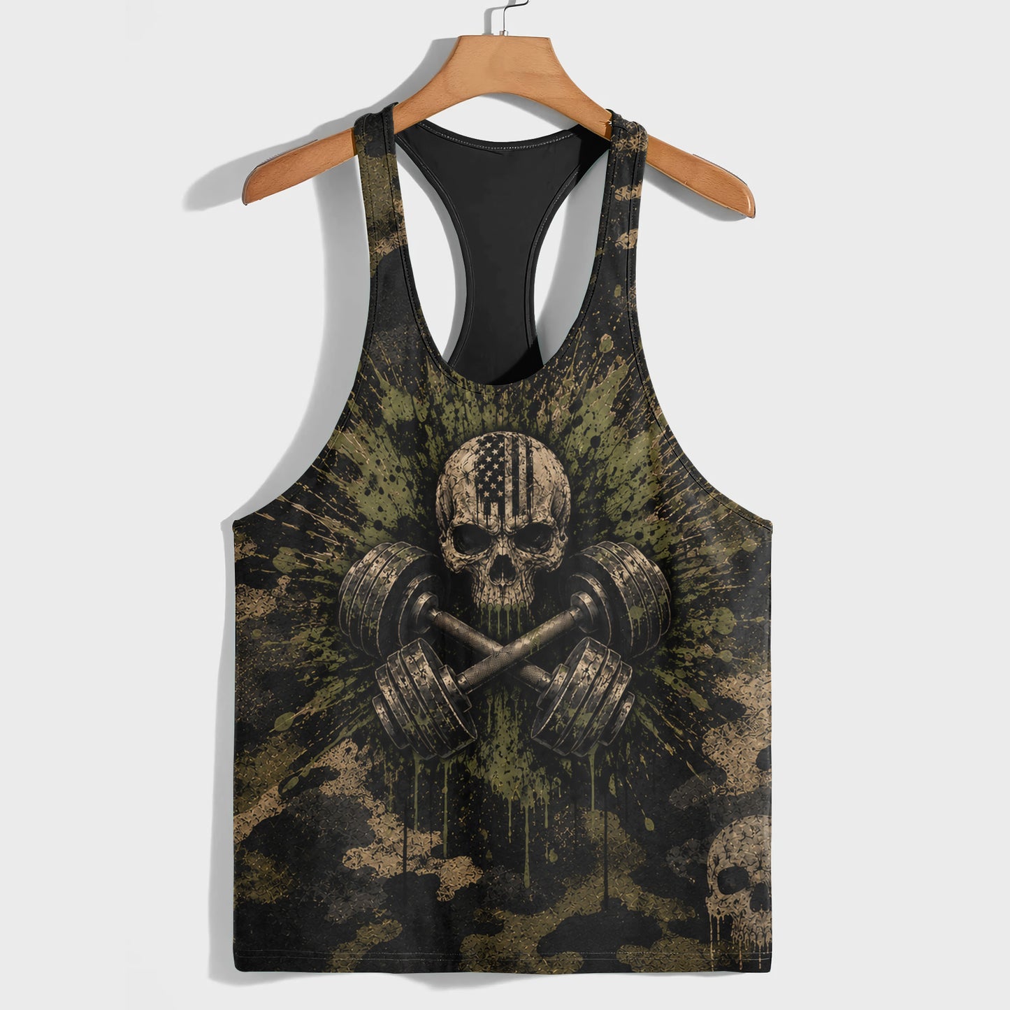 Camo Racerback Tank Top – Tactical Strength for Bodybuilders- TT03201