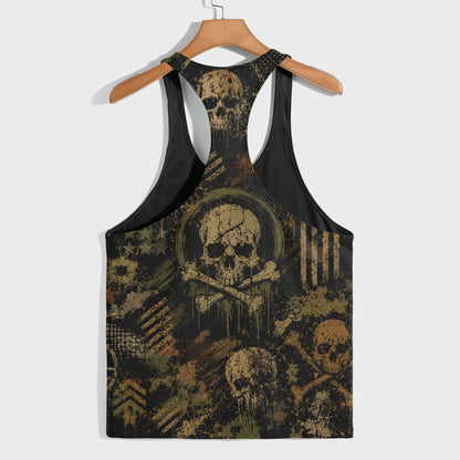 Camo Racerback Tank Top – Tactical Strength for Bodybuilders- TT03203