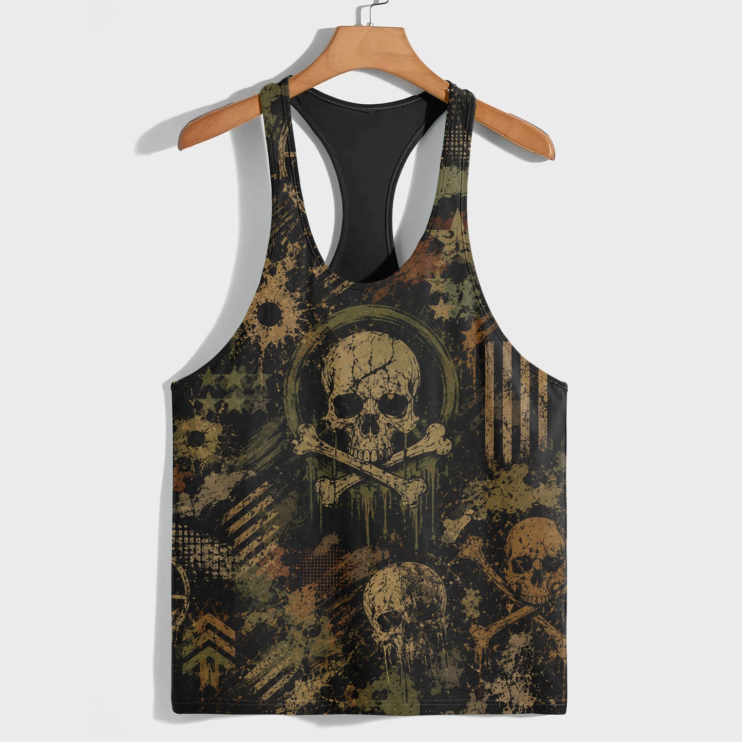 Camo Racerback Tank Top – Tactical Strength for Bodybuilders- TT03203