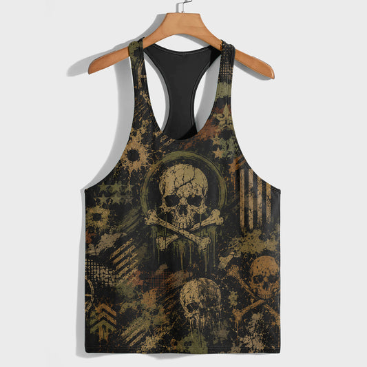Camo Racerback Tank Top – Tactical Strength for Bodybuilders- TT03203