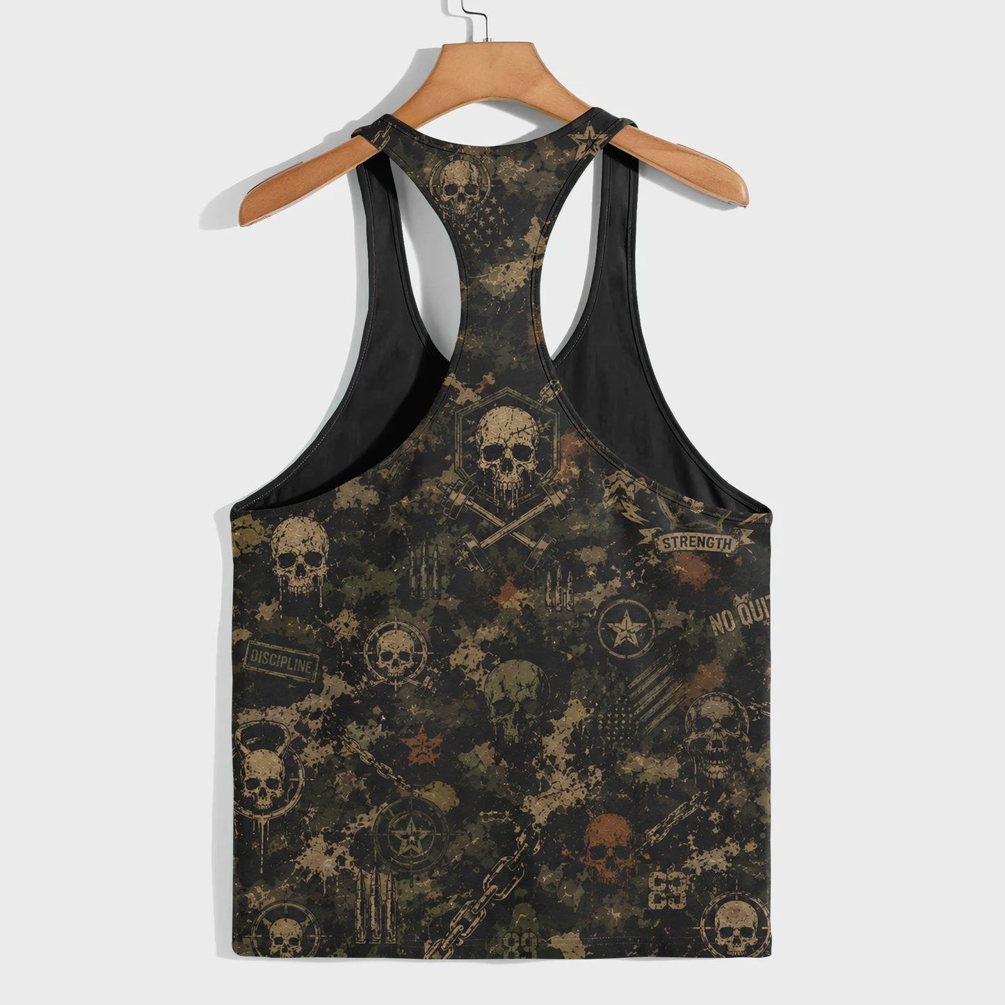 Camo Racerback Tank Top – Tactical Strength for Bodybuilders- TT03204