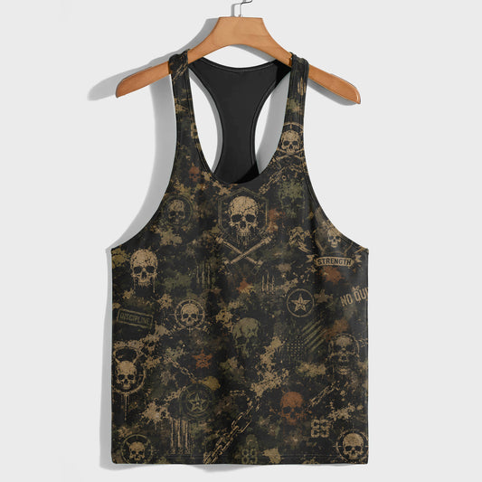 Camo Racerback Tank Top – Tactical Strength for Bodybuilders- TT03204