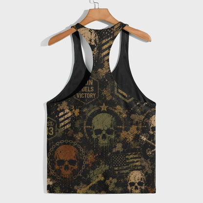 Camo Racerback Tank Top – Tactical Strength for Bodybuilders- TT03205