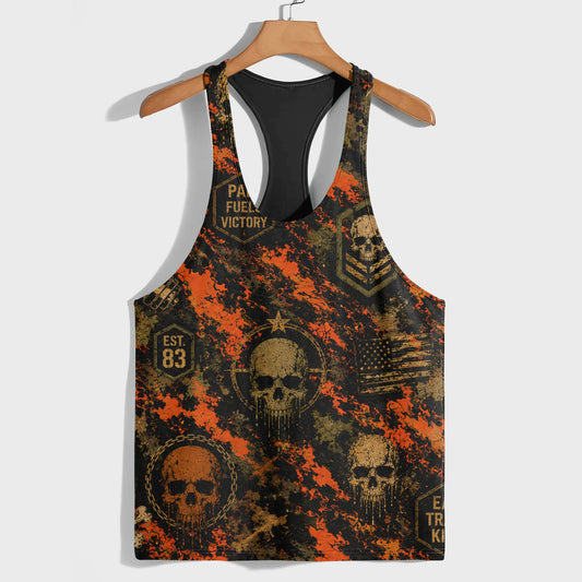 Camo Racerback Tank Top – Tactical Strength for Bodybuilders- TT03206