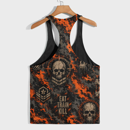 Camo Racerback Tank Top – Tactical Strength for Bodybuilders- TT03207