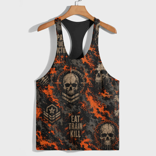 Camo Racerback Tank Top – Tactical Strength for Bodybuilders- TT03207