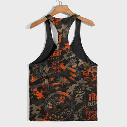 Camo Racerback Tank Top – Tactical Strength for Bodybuilders- TT03211