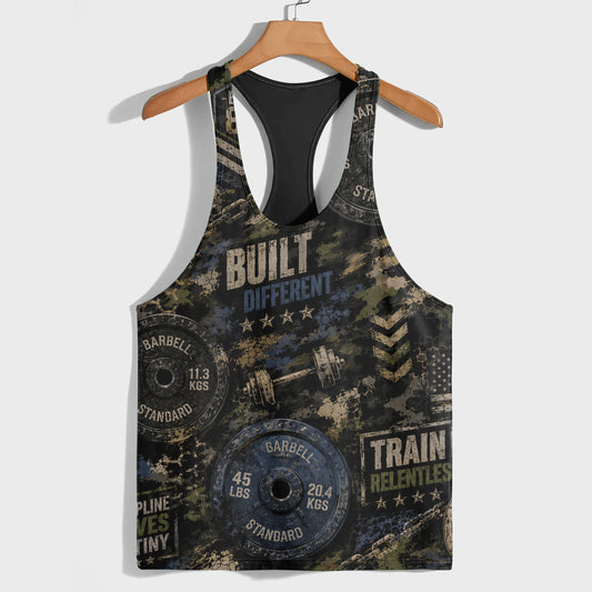 Camo Racerback Tank Top – Tactical Strength for Bodybuilders- TT03212
