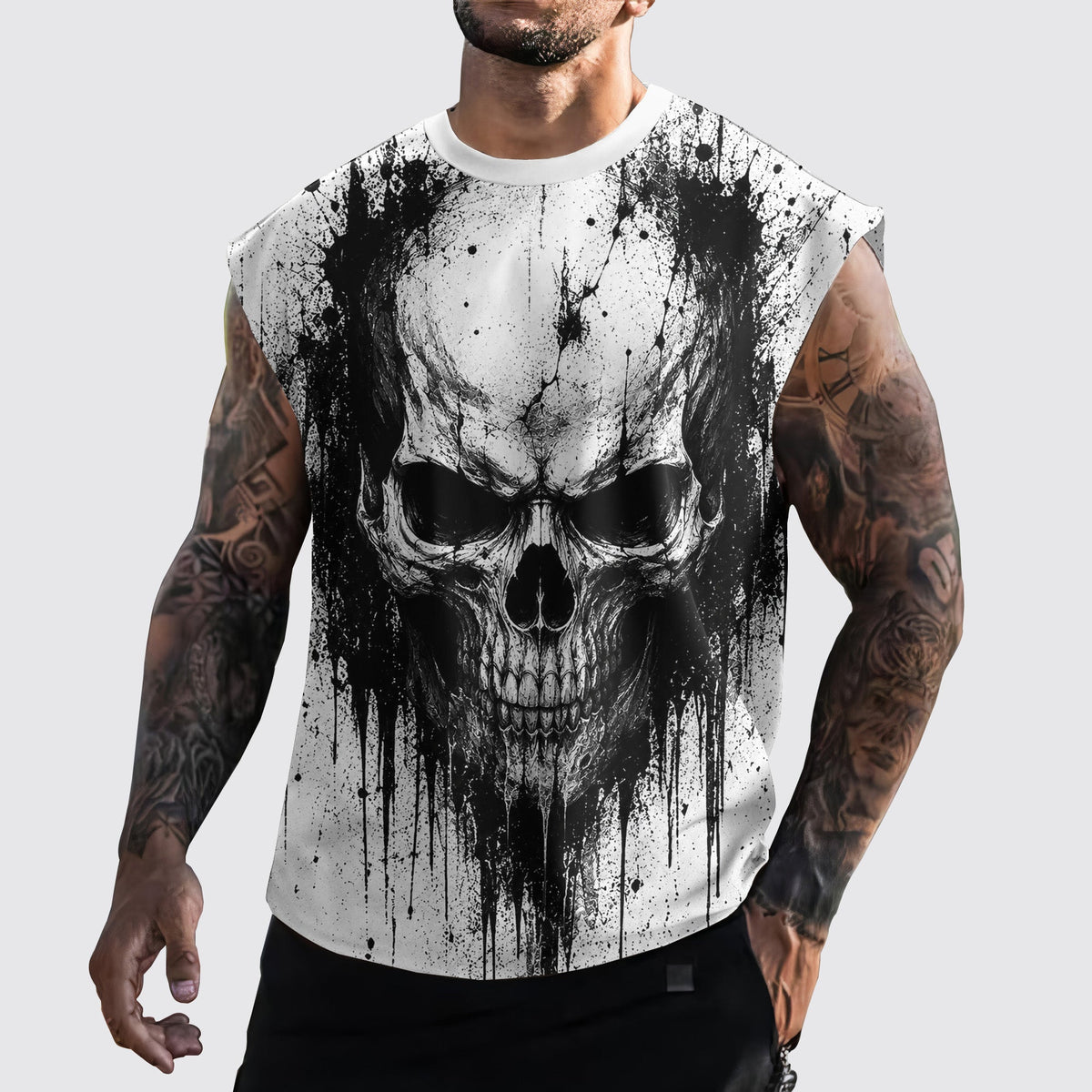 Dread Skull Cut-Off Tank- TT03318