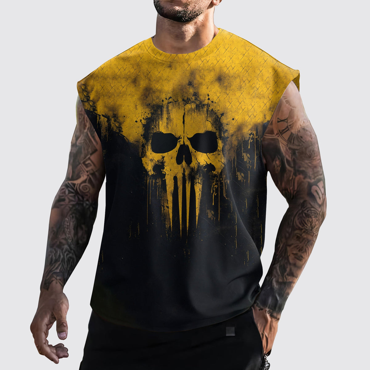 Dread Skull Cut-Off Tank- TT03319