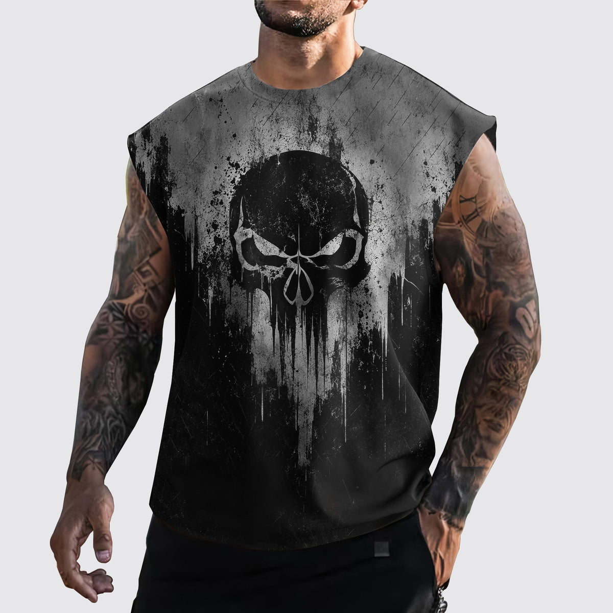 Dread Skull Cut-Off Tank- TT03321