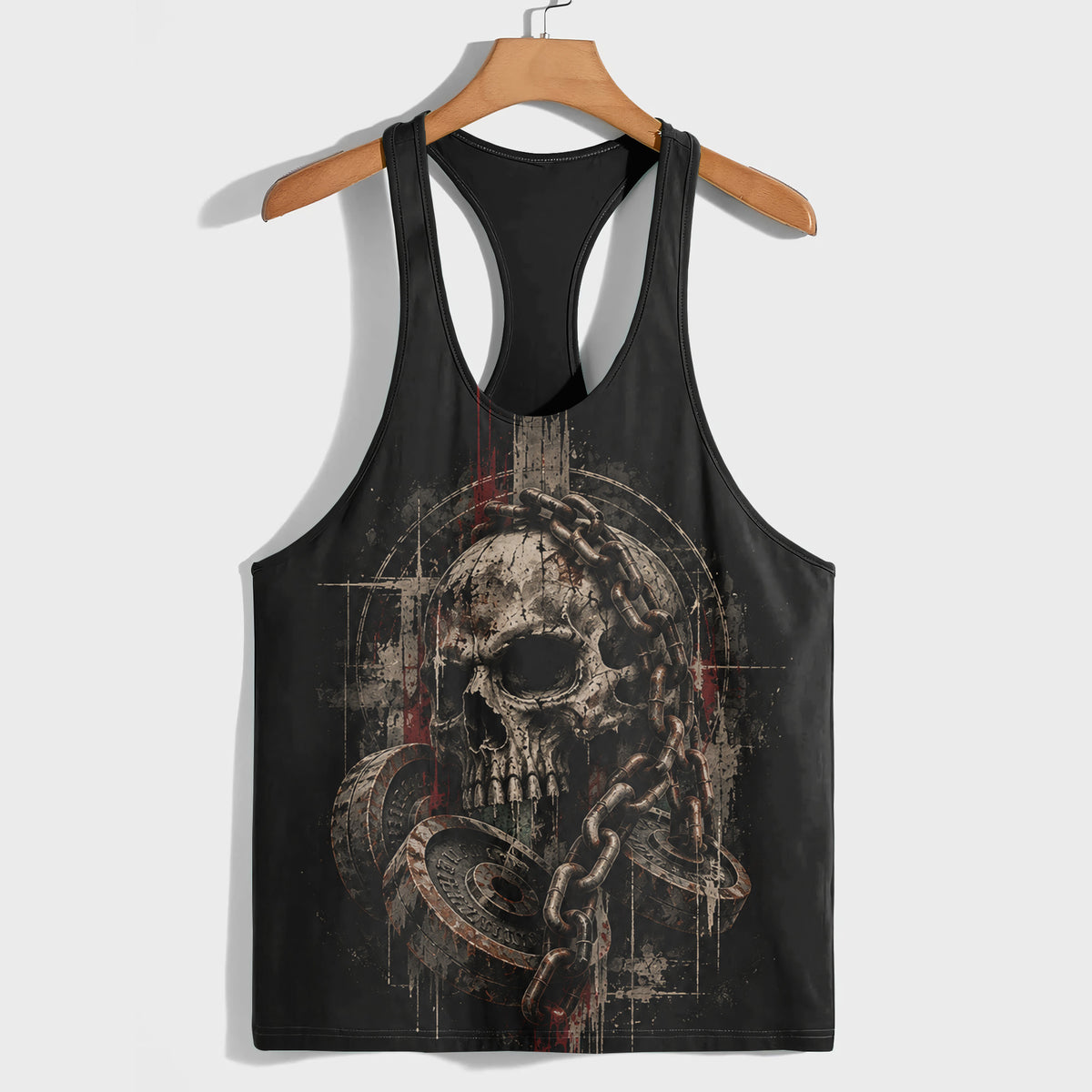 Skull 3D Racerback Tank Top- TT03384