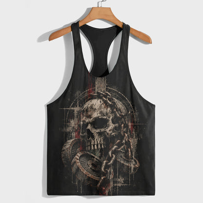 Skull 3D Racerback Tank Top- TT03384
