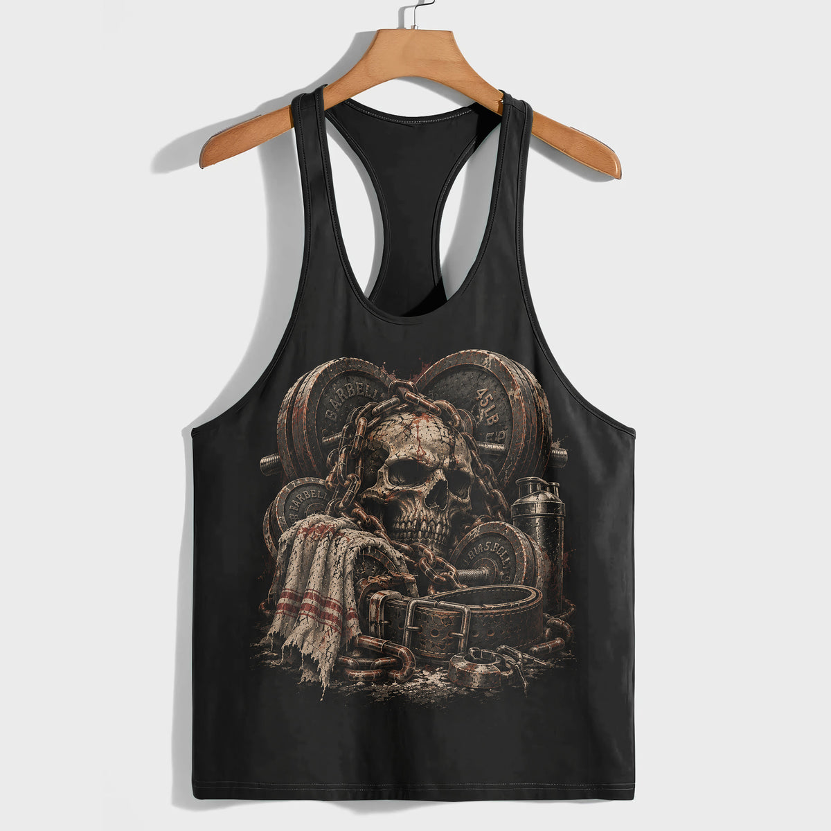 Skull 3D Racerback Tank Top- TT03385