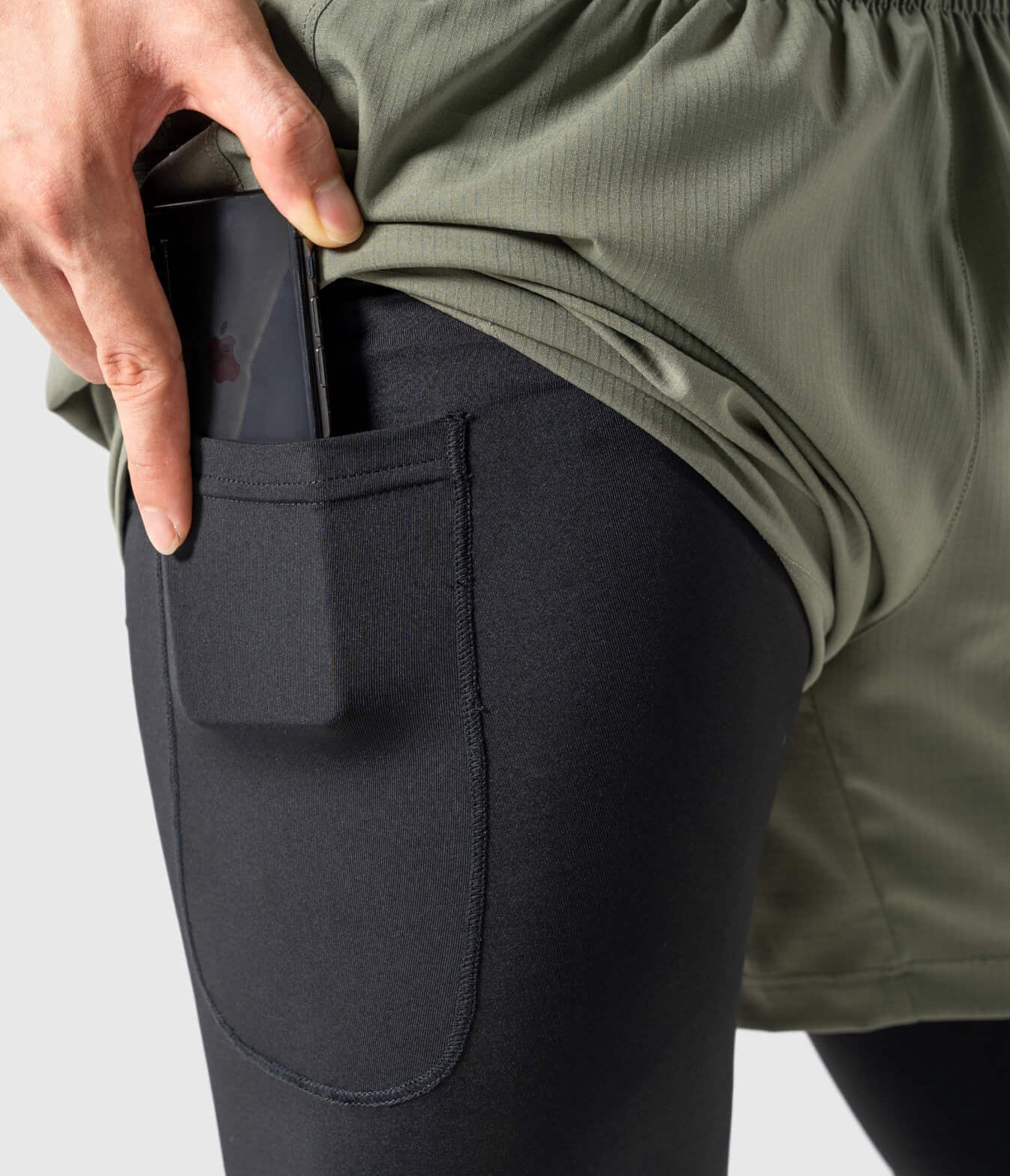 Double Layer Performance Shorts: Your Gym Training Essential!- AA01066